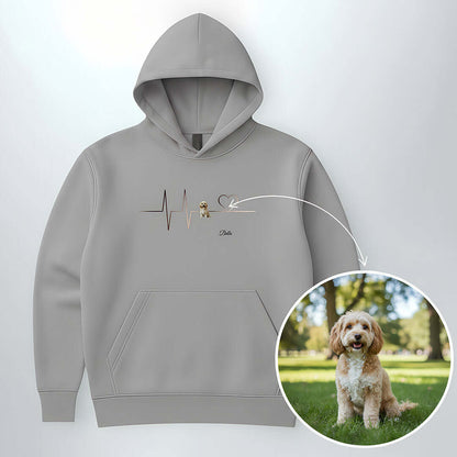 Personalisierter Hoodie "Herzschlag Haustier"