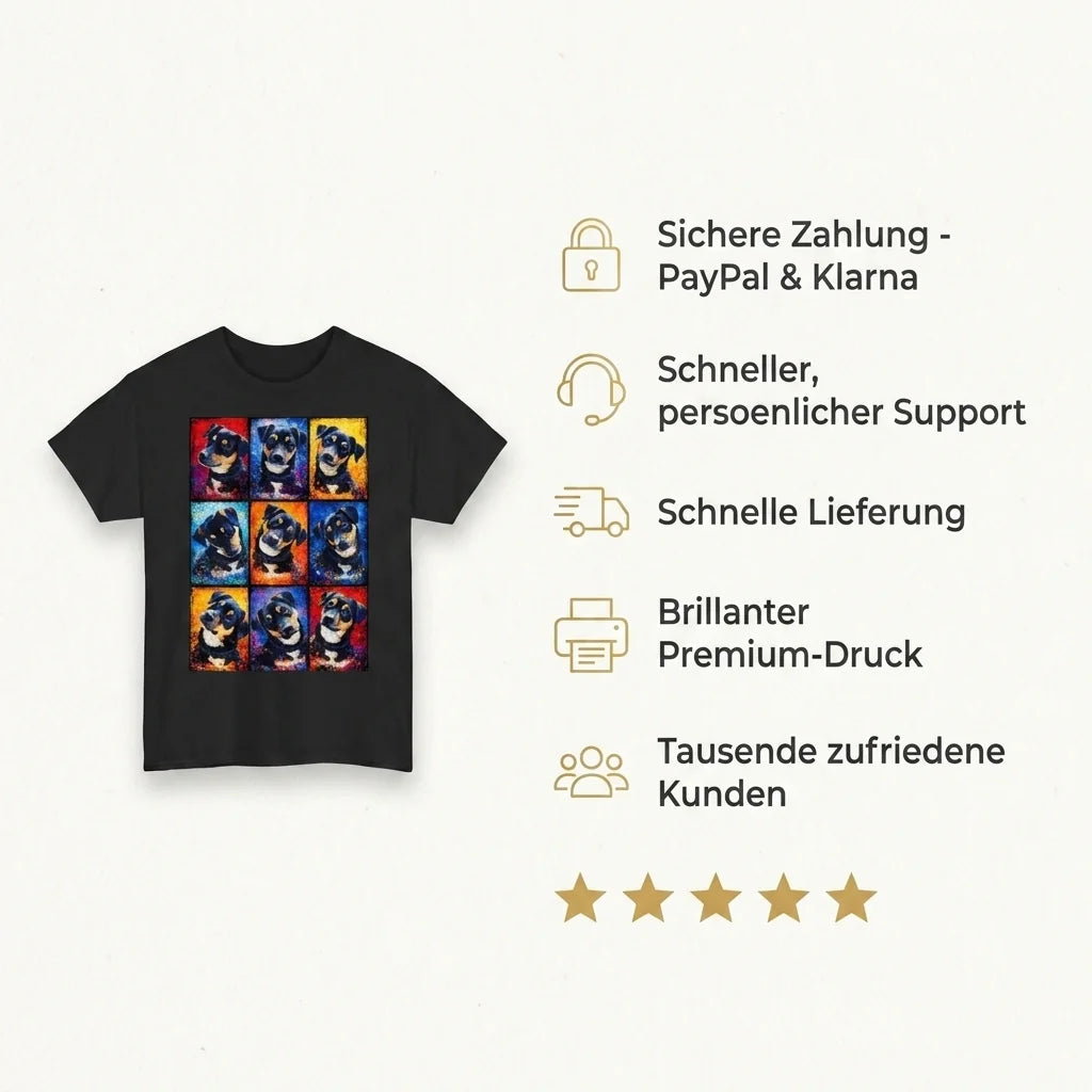 Personalisiertes T-Shirt im Splash-Stil: sichere Zahlung, schnelle Lieferung, Premium-Druck